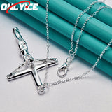 925 Silver Jesus Cross Pendant Necklace 16-30 Inch Snake Chain