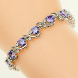 925 Silver Link Chain Bracelet with CZ Hand Spanners for Women