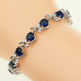 925 Silver Link Chain Bracelet with CZ Hand Spanners for Women