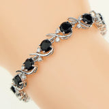 925 Silver Link Chain Bracelet with CZ Hand Spanners for Women