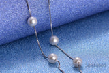 925 Silver 6mm Pearl Box Choker Necklace
