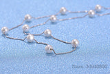925 Silver 6mm Pearl Box Choker Necklace