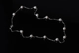 925 Silver 6mm Pearl Box Choker Necklace