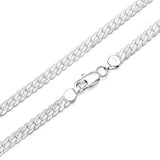 925 Silver Bracelet 6mm Side Chain for Women Men