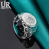 925 Silver Zircon Ring for Women Men Wedding