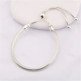 925 Sterling Silver Telescopic Snake Pan Bracelet for Women