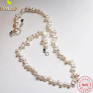 Baroque Freshwater Pearl Choker Necklace Women Femme Clavicle Accessories