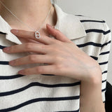 925 Silver Bead Pig Nose Pendant Necklace Women Accessories
