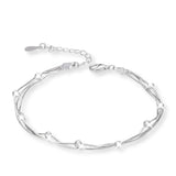 925 Silver Beads Bracelet For Women Lucky Charm Chains Female Chain