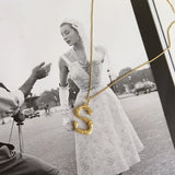925 Silver Alphabet Letter S Bamboo Initial Necklace Personalized Gift Pendant