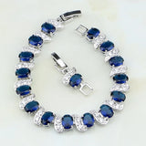 925 Silver CZ Charm Bracelet for Women