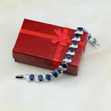 925 Silver CZ Charm Bracelet for Women