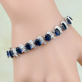 925 Silver CZ Charm Bracelet for Women