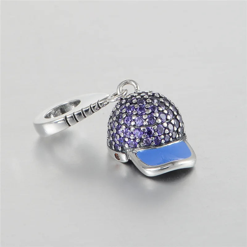 925 Sterling Silver Hat Beads Charms for Jewelry Making