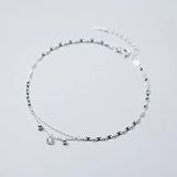 925 Silver Anklet Chain Bracelet for Girls Women Foot Decoration