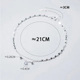 925 Silver Anklet Chain Bracelet for Girls Women Foot Decoration