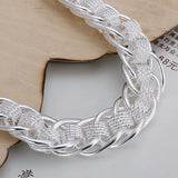 925 Sterling Silver Bracelet Solid Chain Charm Lady Wedding