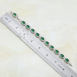 925 Silver Green Cubic Zirconia Bracelet Christmas Gift