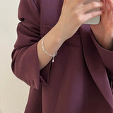 925 Silver Double Layer Snake Bone Chain for Women