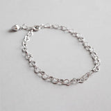 925 Silver Hollow Heart Bracelet for Lover Birthday