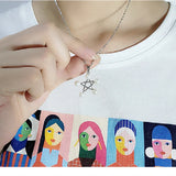 925 Silver Star Pearl Pendant Necklace for Women