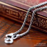 925 Silver Flake Chain Joker Long Necklace for Men and Women