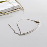 925 Silver Geometric Strip Chain Bracelet Women