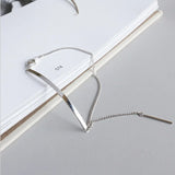 925 Silver Geometric Strip Chain Bracelet Women