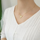 925 Silver Geometric Triangle Necklace Mothers Gift Choker