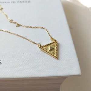 925 Silver Geometric Triangle Necklace Mothers Gift Choker