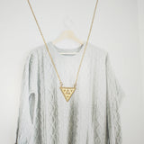 925 Silver Geometric Triangle Necklace Mothers Gift Choker