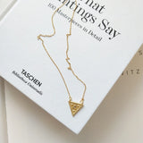 925 Silver Geometric Triangle Necklace Mothers Gift Choker