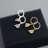 925 Silver Shinny Love Heart Cartilage Earring