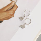 925 Silver Shinny Love Heart Cartilage Earring