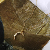 925 Silver Moon Pendant Necklace Crescent Choker Gift