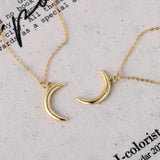 925 Silver Moon Pendant Necklace Crescent Choker Gift