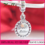 925 Silver Grandmother Dangle Charm for Bracelets Breloque Prata Pendant
