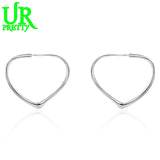 925 Silver Heart Earrings For Women Engagement Wedding Party Gift