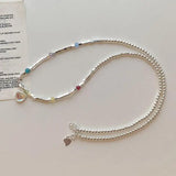 925 Silver Heart Moonstone Pendant Necklace Women Choker Necklaces