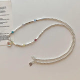 925 Silver Heart Moonstone Pendant Necklace Women Choker Necklaces
