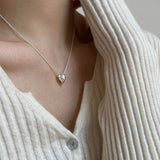 925 Silver Heart Pendant Necklace High Femme Accessories