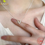 925 Silver Heart Pendant Necklace High Femme Accessories
