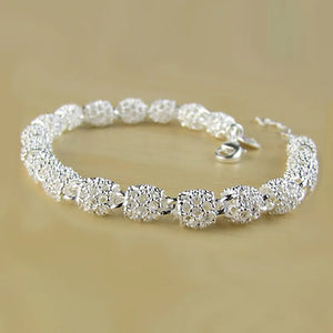 925 Silver High Woman Leafretro Bracelet Charm Bracelet