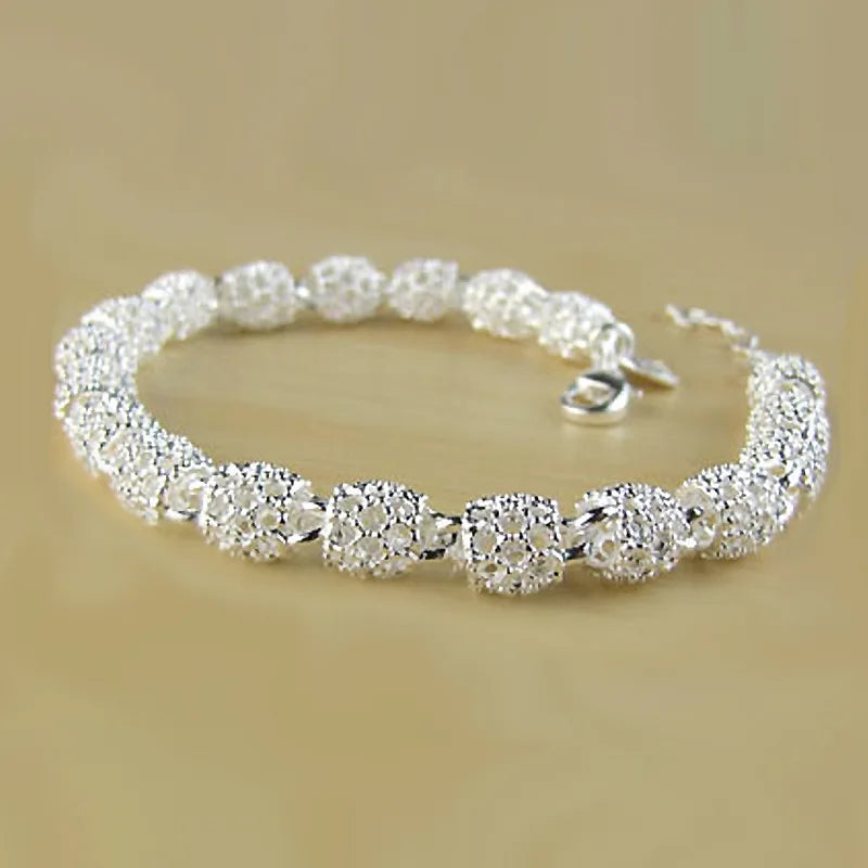 925 Silver High Woman Leafretro Bracelet Charm Bracelet