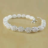 925 Silver High Woman Leafretro Bracelet Charm Bracelet
