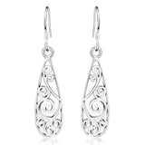 925 Silver Hollow Pattern Earrings For Women