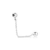 925 Silver Love Here Safety Chain for DIY Bracelets