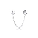 925 Silver Love Here Safety Chain for DIY Bracelets