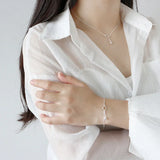 925 Silver Kitty Cat Bell Necklace for Women