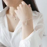 925 Silver Kitty Cat Bell Necklace for Women